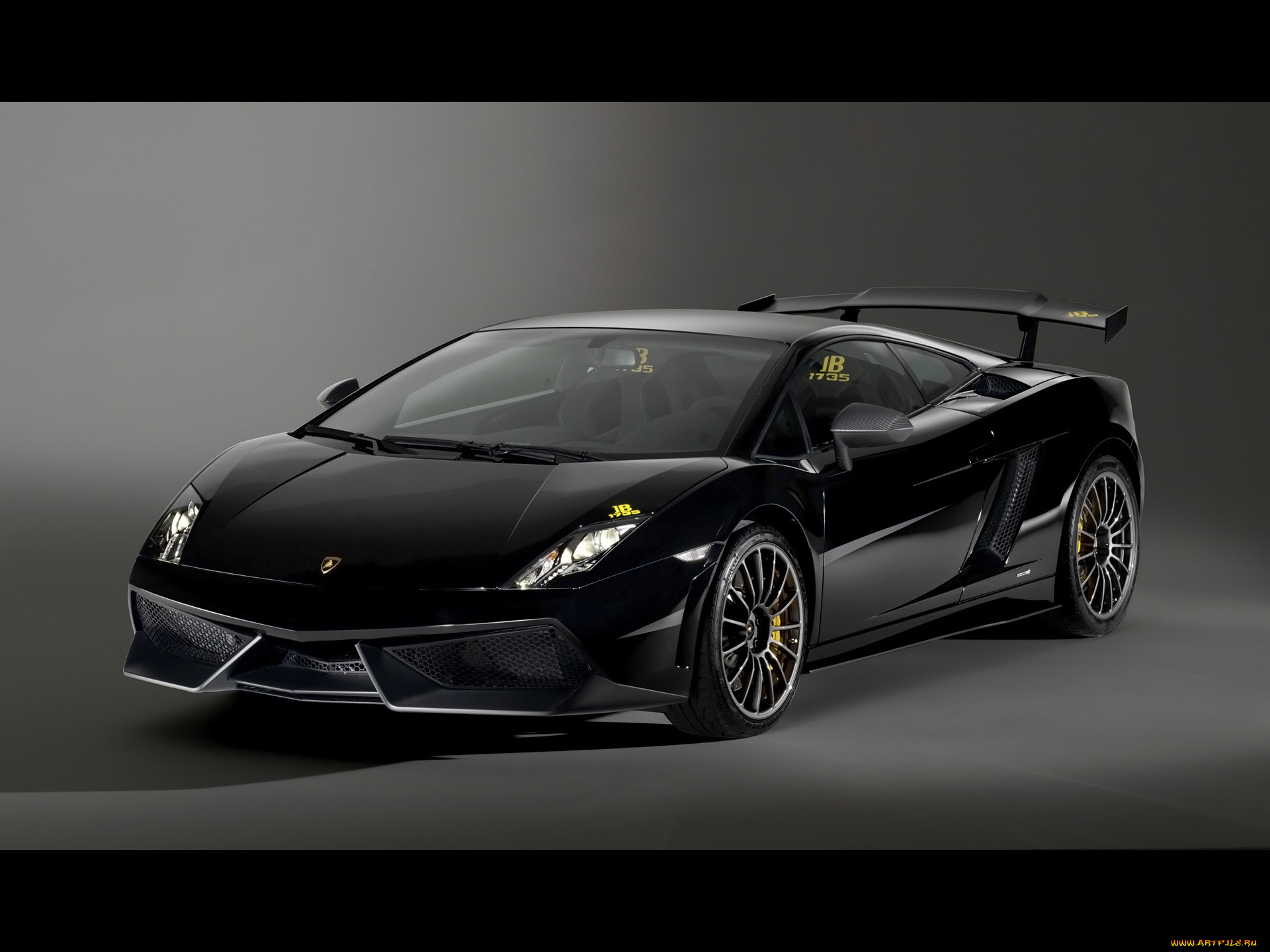 black, gallardo, front, angle, , lamborghini